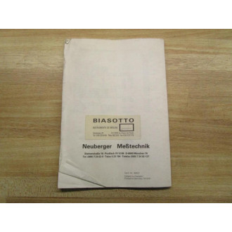 Neuberger 30622 Manual For Bar Graph Indicators LS 500 - Used
