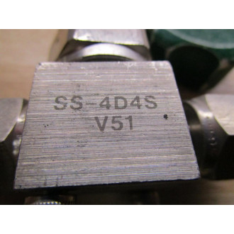 Nupro SS-4D4S V51 Gas Shut-Off  Valve SS4D4SV51 - Used