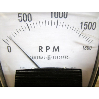 General Electric 50-162111FAFA2LUT RPM Meter - Used