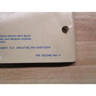 Micro Motion 1003349 Instruction Manual For Model RFT9712 - Used