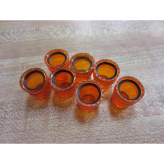 Allen Bradley 800T-N122A Amber Cap Lens 800TN122A (Pack of 8) - New No Box