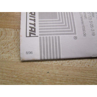 SK Rittal 895 Instruction Manual For Heat Exchangers - Used