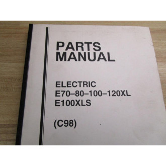 Hyster 852410 Parts Manual For E70-80-100-120XL Hy-852410
