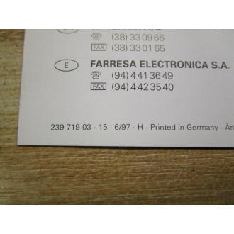 Heidenhain 239 719 03 15 Mounting Instruction Manual For DA 200 - Used