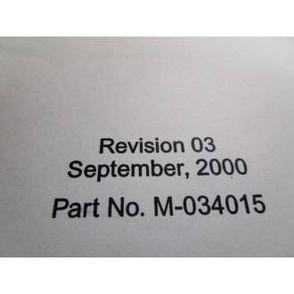 WTC M-034015 Manual For Med Weld 3005 - Used