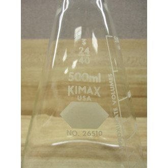 Kimble 26510-500 KIMAX 500mL Erlenmeyer Flask WST Joint 26510500 - New No Box