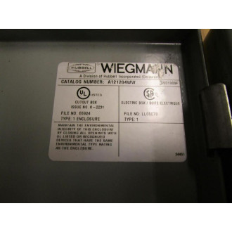 Hubbell Wiegmann A121204WW Enclosure - Used