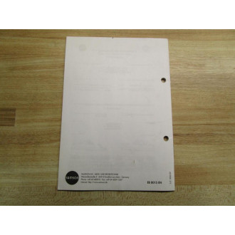 Samson EB 8015 EN Manual Type 241-1 And Type 241-7 - Used