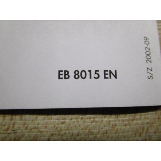 Samson EB 8015 EN Manual Type 241-1 And Type 241-7 - Used