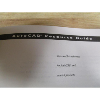 Autodesk 100185 Resource Guide SummerFall 1992 - Used