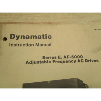 Cutler Hammer IM-530011-8601 Eaton Instruction Manual AF-5000 - Used