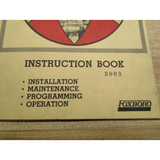 Foxboro 3003 Instruction Manual For 202S Series - Used