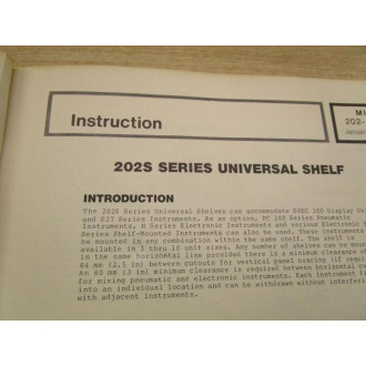 Foxboro 3003 Instruction Manual For 202S Series - Used