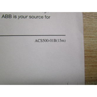 ABB ACS500-01B Instruction Manual For ACS 500 - Used