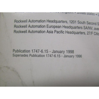 Allen Bradley 956500-02 Reference Manual