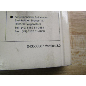 Modicon 043503387 Manual For 984-A120 Compact PLCs Ladder Logic - Used