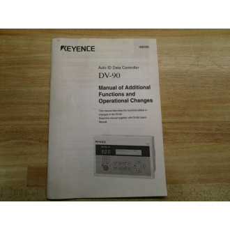 Keyence 96M1338 User's Manual For Auto ID Data Controller DV-90 - Used