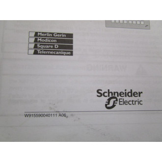 Schneider W915590040111 A06 Manual For XBT-F Operator Interface