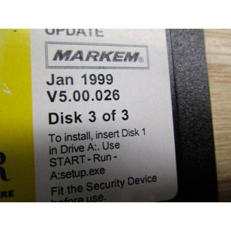 Markem V5.00.026 Software Disk Set COMPOSER and CIMCONTROL - Used