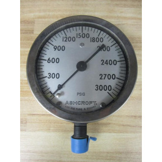 Ashcroft Type 1009 4.5" Pressure Gauge 0-3000 PSIG - New No Box