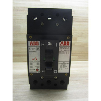 ABB ES-320 Circuit Breaker Type: ES 20A 3 Pole 480VAC NE-2507 - Used