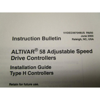 Telemecanique VVED397048US R600 For Altivar 58 Speed Drive Controllers - Used