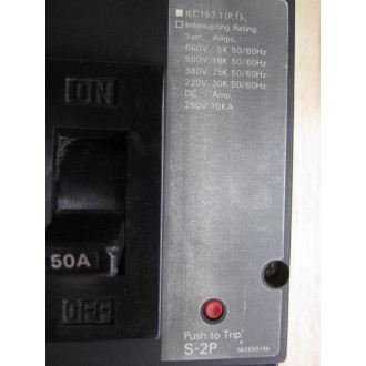 Fuji Electric BU-ESB2050 Circuit Breaker 2 Pole 50A - Used