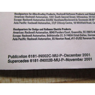 Allen Bradley 6181-IN002C-MU-P Manual For 6181 Industrial Computer