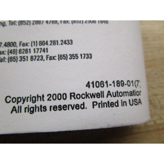 Allen Bradley 6181-IN002C-MU-P Manual For 6181 Industrial Computer