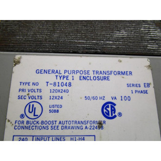 Acme Transformer T-81048 Transformer Missing Fuse Holder - Used