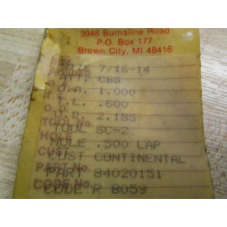 Salvo Tool & Engineering 84020151 Thread Roll