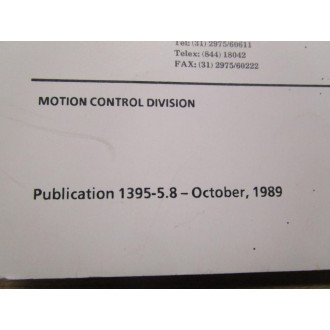 Allen Bradley 134977 Troubleshooting Manual 1395-5.8-October 1989 - Used