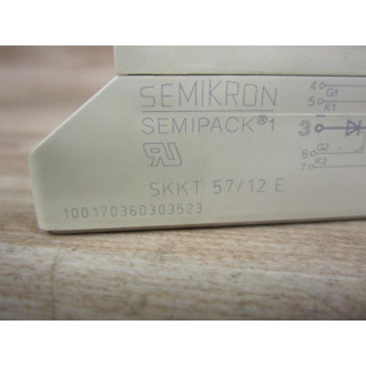Semikron SKKT 5712 E Thyristor Module Missing Metal Insert - Used