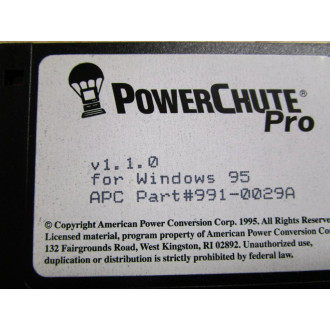Powerchute Pro 991-0029A Software Disk Set - Used