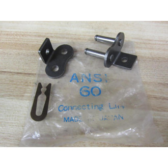 Generic ANSI 60 Roller Chain Link Connecting Link WRoller Guide (Pack of 2)
