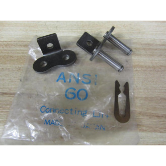 Generic ANSI 60 Roller Chain Link Connecting Link WRoller Guide (Pack of 2)
