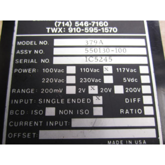 Data Tech 550130-100 Digital Panel Meter - Used