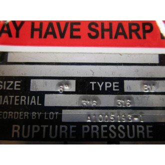 BS&B Safety Systems A1005193-1 Rupture Disk