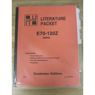 Hyster 1596631 Literature Packet E70-120Z Hy-1596631
