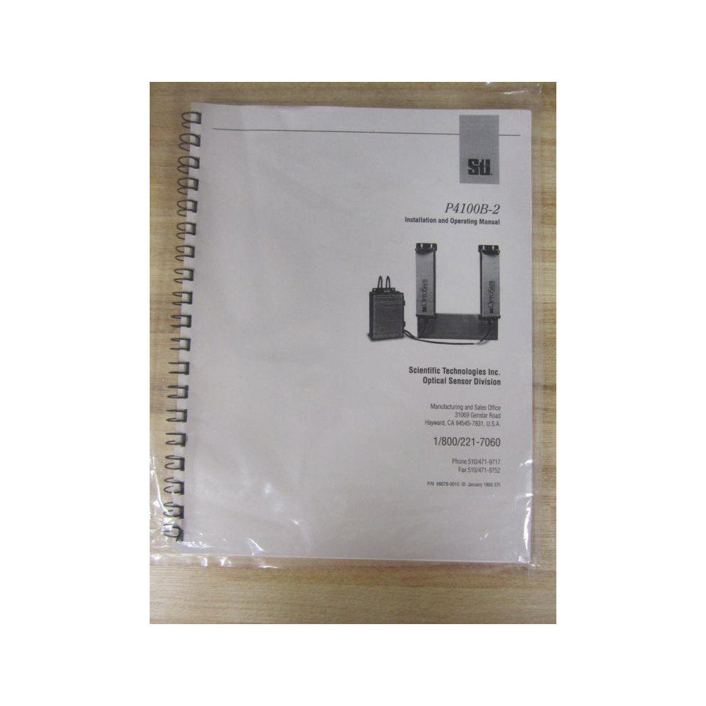 STI 99078-0010 STI 990780010 P4100B-2 Operating Manual