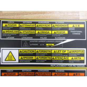 Problue 1025326 Replacement Warning Stickers - New No Box