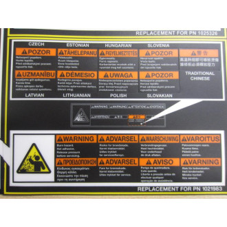 Problue 1025326 Replacement Warning Stickers - New No Box
