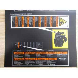 Problue 1025326 Replacement Warning Stickers - New No Box