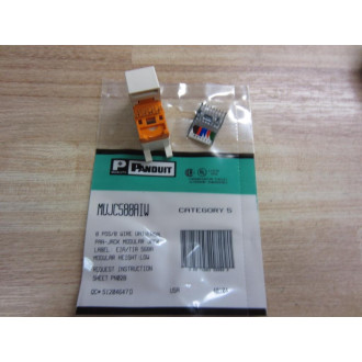 Panduit MUJC588AIW Modular Jack 8 Pos 8 Wire