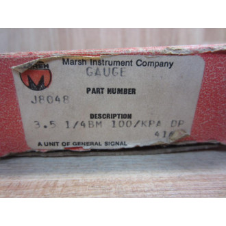 Marsh Bellofram J8048 Gauge 0-60 PSI Cracked Glass