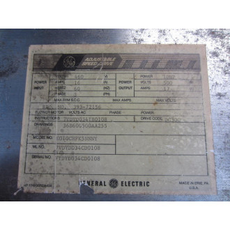 GE General Electric E7D5CHBF6NNY Panel Cover - Used