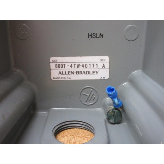 Allen Bradley 800T-4TW-40171 Push Button Station 800T4TW40171 - Used
