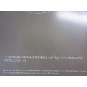 AEG Power Solutions 8000030962 Operating Instructions