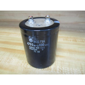 Hitachi HCG F5A Capacitor HCGF5A 4700 MFD 400VDC - Used