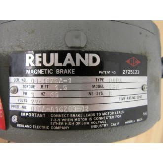 Reuland 0015C-1KAL-0062 Motor & Magnetic Brake 0ADA-A16Z09-02 - New No Box